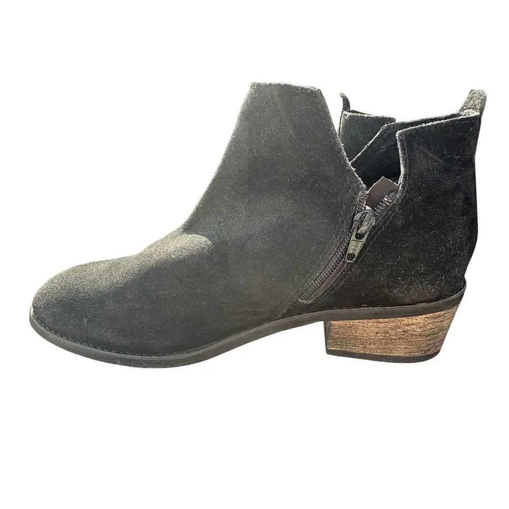 Diba Trus Black Suede Booties Women's Size 10 - Picture 5 of 10